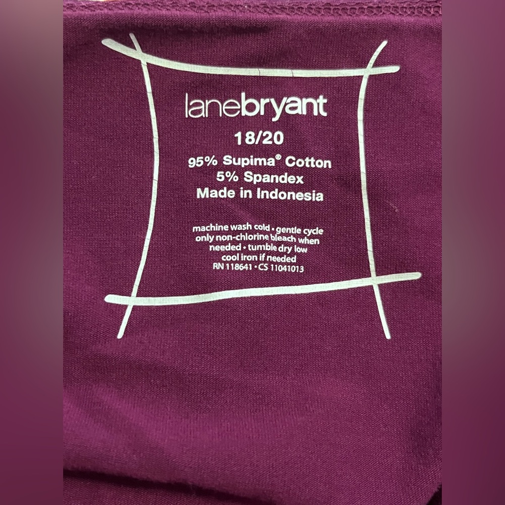 Lane Bryant Purple Aubergine 18/20 Fitted Adjustable Strap Camisole - Picture 3 of 8